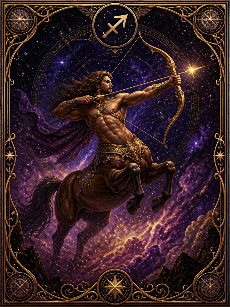 Sagittarius sample aura card
